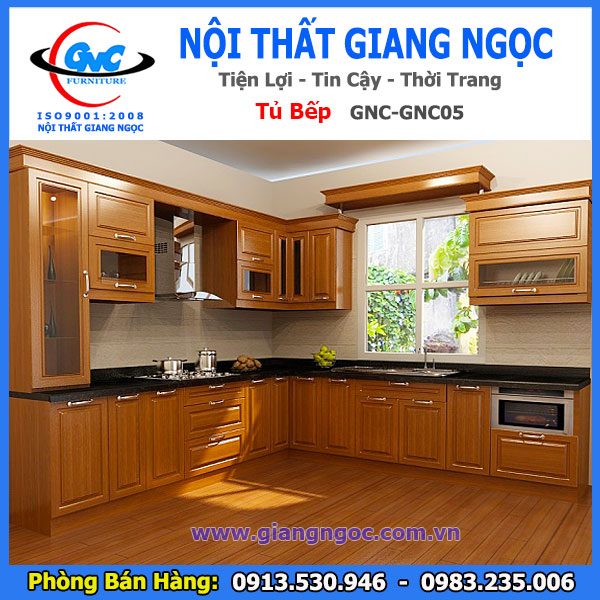 Bán tủ bếp gnc05 giá rẻ tại thái bình